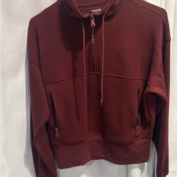 Women's Burgundy old navy active Half-Zip Pullover - Picture 2 of 2